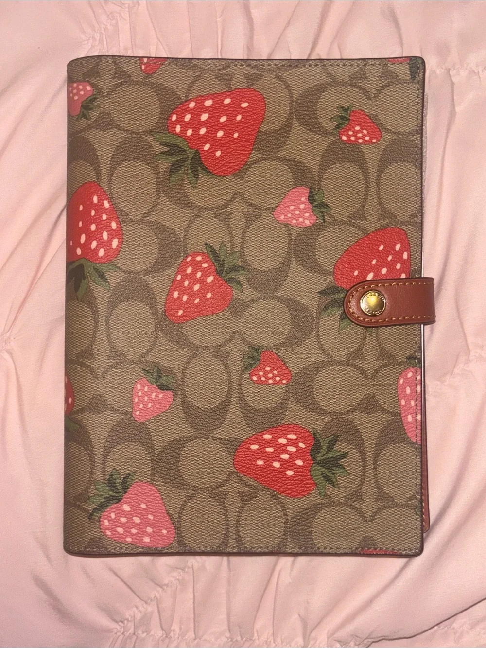 Coach Notebook Wild Strawberry Print